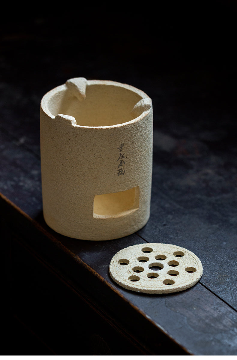 White Clay Charcoal Stove Tea Making Shadiao Tea-Boiling Stove Charcoal Stove Chaozhou Stove Tea Making Dedicated Tea Making Chinese Tea Ceremony