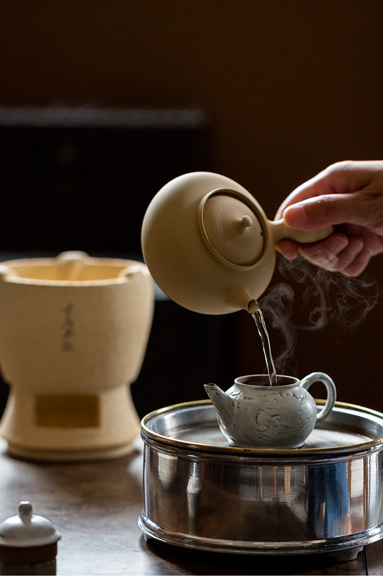 White Clay Charcoal Stove Tea Making Shadiao Tea-Boiling Stove Charcoal Stove Chaozhou Stove Tea Making Dedicated Tea Making Chinese Tea Ceremony