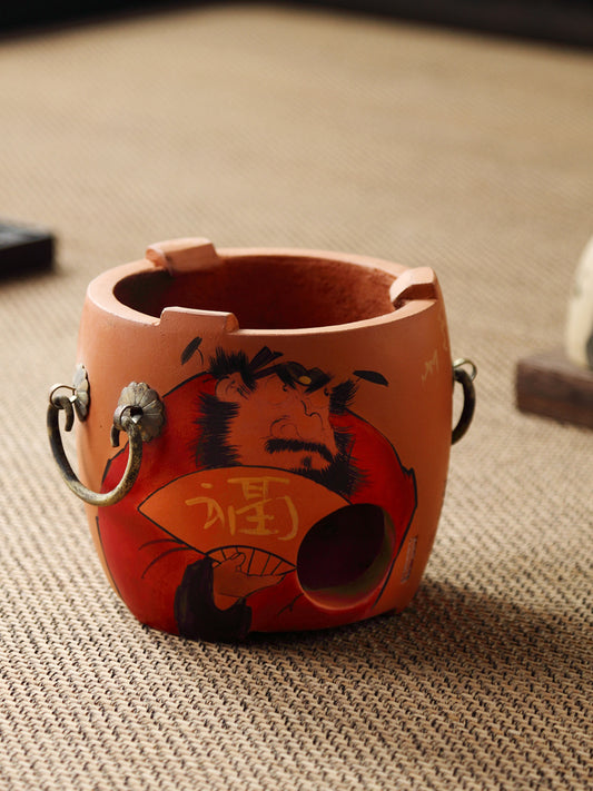Hand-Painted Sub-List Stove Surrounding Stove Tea Brewing Stove Sand Pot Charcoal Stove Tea Brewing Set Hand-Painted Zhong Kui Kung Fu Tea Set Ceramic Pot Set