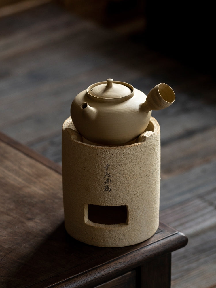 White Clay Charcoal Stove Tea Making Shadiao Tea-Boiling Stove Charcoal Stove Chaozhou Stove Tea Making Dedicated Tea Making Chinese Tea Ceremony