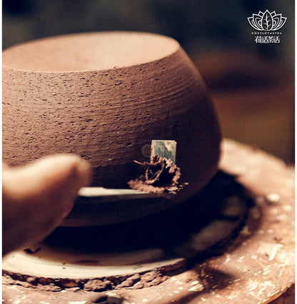 Chaozhou Gongfu Tea Retro Kiln Glaze with Handle Charcoal Stove Surrounding Tea Stove Charcoal Stove Handmade Tea Brewing Device