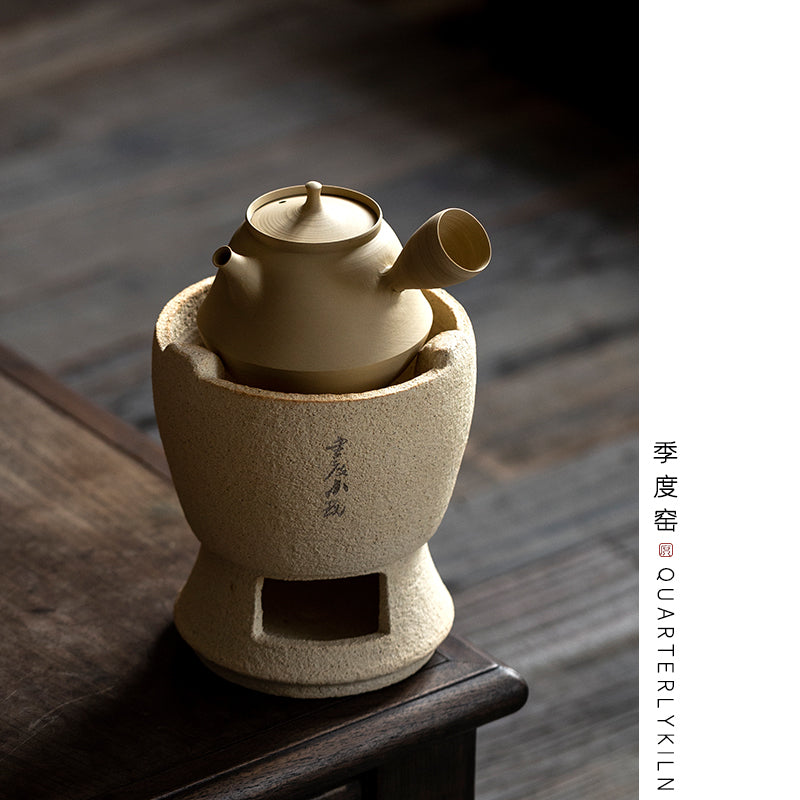 White Clay Charcoal Stove Tea Making Shadiao Tea-Boiling Stove Charcoal Stove Chaozhou Stove Tea Making Dedicated Tea Making Chinese Tea Ceremony