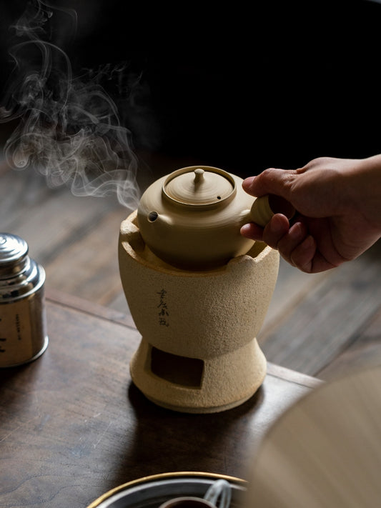 White Clay Charcoal Stove Tea Making Shadiao Tea-Boiling Stove Charcoal Stove Chaozhou Stove Tea Making Dedicated Tea Making Chinese Tea Ceremony