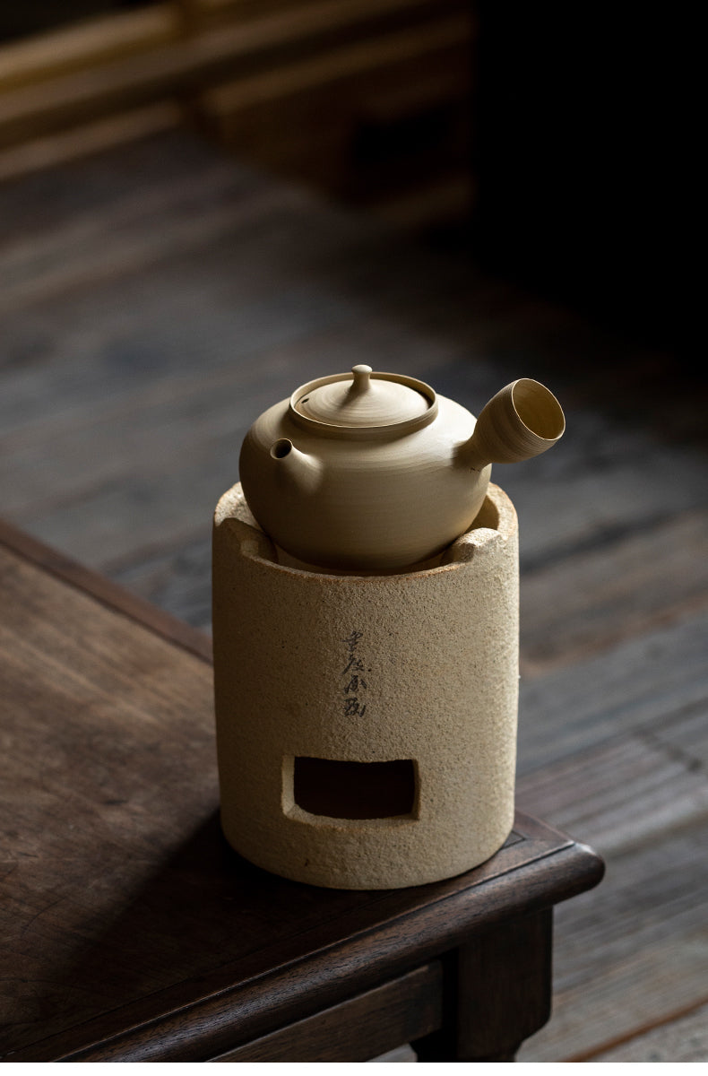 White Clay Charcoal Stove Tea Making Shadiao Tea-Boiling Stove Charcoal Stove Chaozhou Stove Tea Making Dedicated Tea Making Chinese Tea Ceremony
