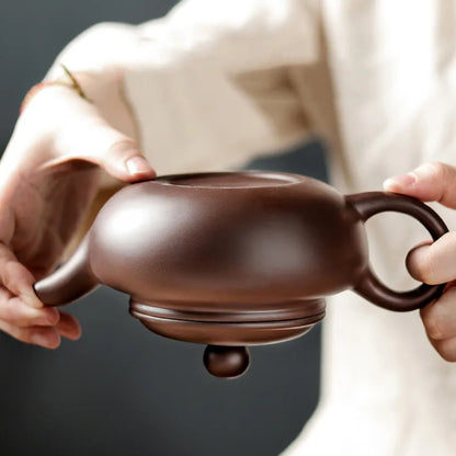 Chinese Yixing Purple Clay Teapot Large-capacity Antique Pot Handmade Xishi Tea Pot Tradition Tea Set Household Drinkware