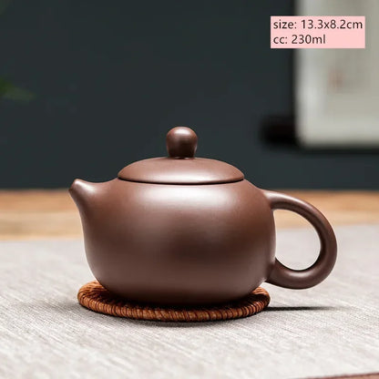 Chinese Yixing Purple Clay Teapot Large-capacity Antique Pot Handmade Xishi Tea Pot Tradition Tea Set Household Drinkware