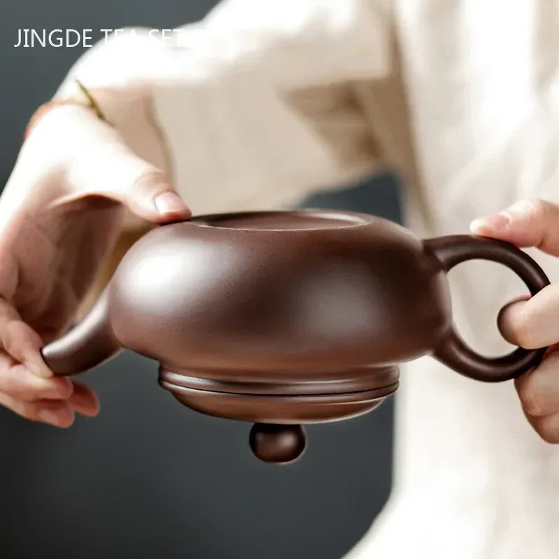 Chinese Yixing Purple Clay Teapot Large-capacity Antique Pot Handmade Xishi Tea Pot Tradition Tea Set Household Drinkware