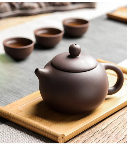 Chinese Yixing Purple Clay Teapot Large-capacity Antique Pot Handmade Xishi Tea Pot Tradition Tea Set Household Drinkware