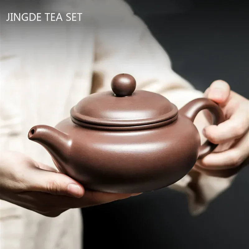 Chinese Yixing Purple Clay Teapot Large-capacity Antique Pot Handmade Xishi Tea Pot Tradition Tea Set Household Drinkware