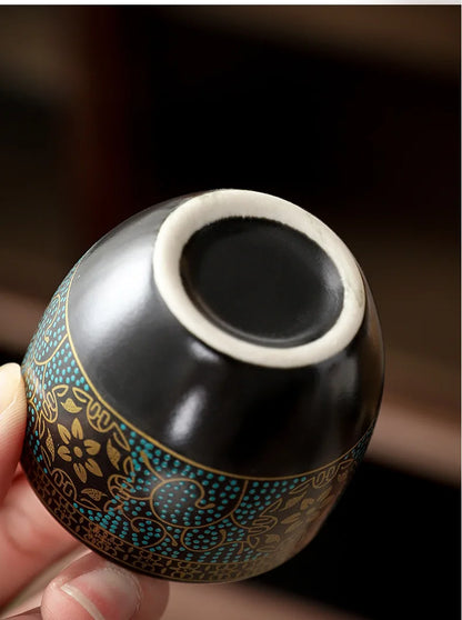 Household Tea Set Creative Living Room Semi-automatic Rotating Kungfu Tea Set Water for Tea Making Ceramic Teacup Business Gifts