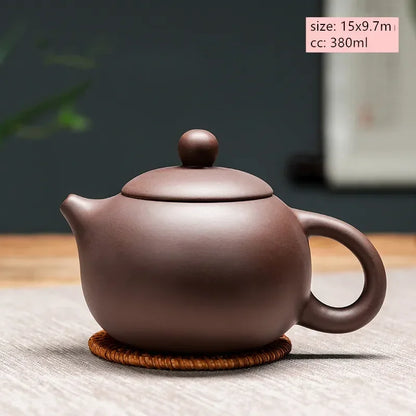 Chinese Yixing Purple Clay Teapot Large-capacity Antique Pot Handmade Xishi Tea Pot Tradition Tea Set Household Drinkware