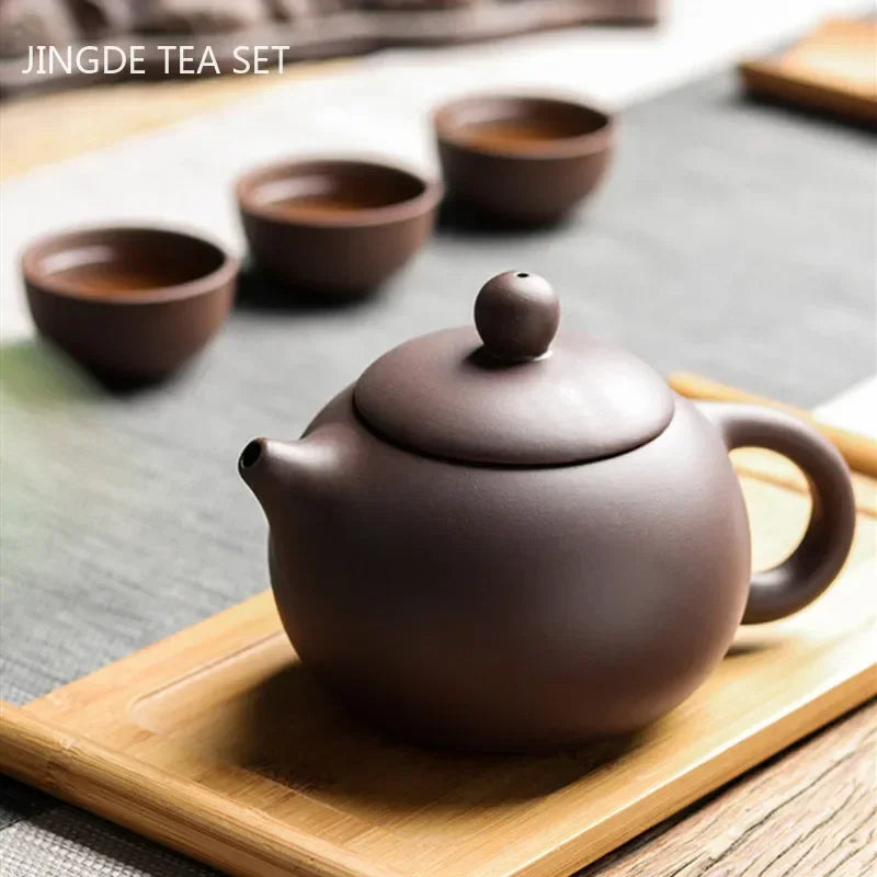 Chinese Yixing Purple Clay Teapot Large-capacity Antique Pot Handmade Xishi Tea Pot Tradition Tea Set Household Drinkware
