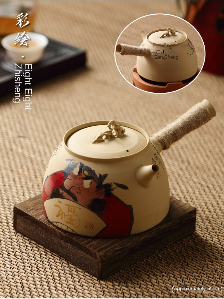 Hand-Painted Sub-List Stove Surrounding Stove Tea Brewing Stove Sand Pot Charcoal Stove Tea Brewing Set Hand-Painted Zhong Kui Kung Fu Tea Set Ceramic Pot Set