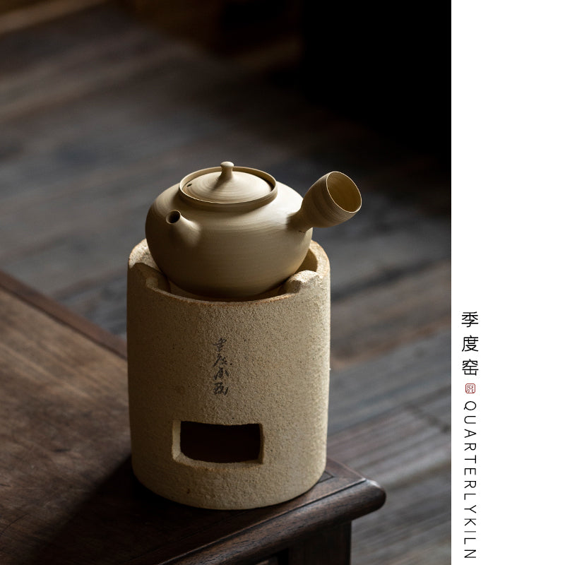 White Clay Charcoal Stove Tea Making Shadiao Tea-Boiling Stove Charcoal Stove Chaozhou Stove Tea Making Dedicated Tea Making Chinese Tea Ceremony