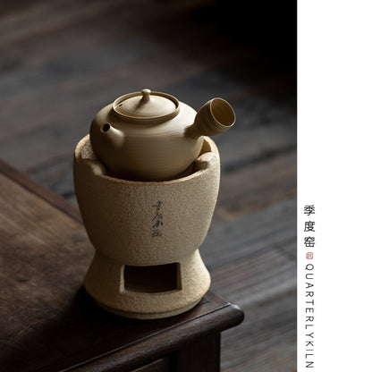 White Clay Charcoal Stove Tea Making Shadiao Tea-Boiling Stove Charcoal Stove Chaozhou Stove Tea Making Dedicated Tea Making Chinese Tea Ceremony